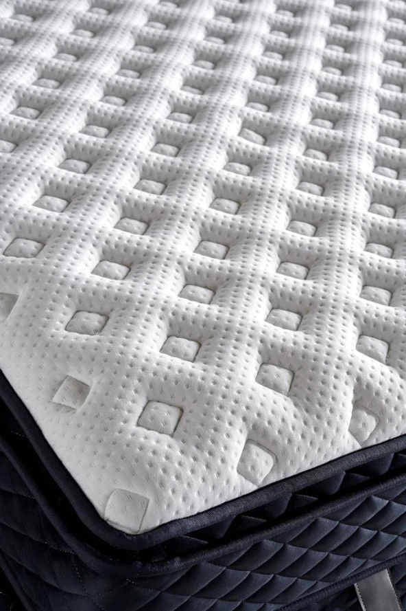 Baklava Yatak 100x200 cm Tek Kişilik Ultra Ortopedik Çok Sert Pedli Lüks Yatak 30 cm Antrasit Kumaş - Resim 5