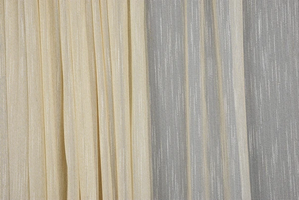 KETEN SİMLİ MODEL GOLD RENK TEK KANAT Hazır dikilmiş Pileli Fon Perde 300*260 cm - Resim 3