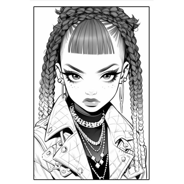 Anime Kötü Kızlar Boyama Kitabı  100 Süper Boyama - 3