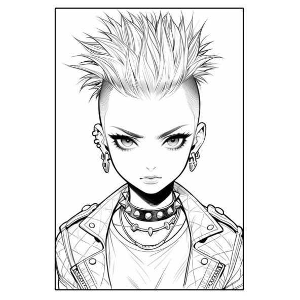 Anime Kötü Kızlar Boyama Kitabı  100 Süper Boyama - 4