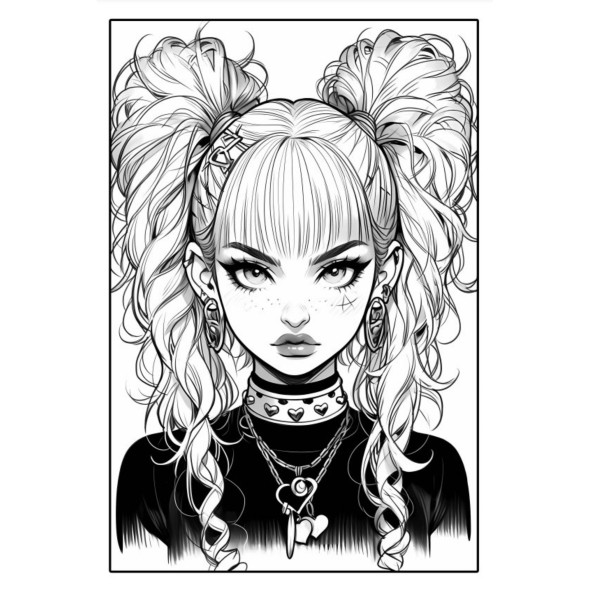Anime Kötü Kızlar Boyama Kitabı  100 Süper Boyama - 5