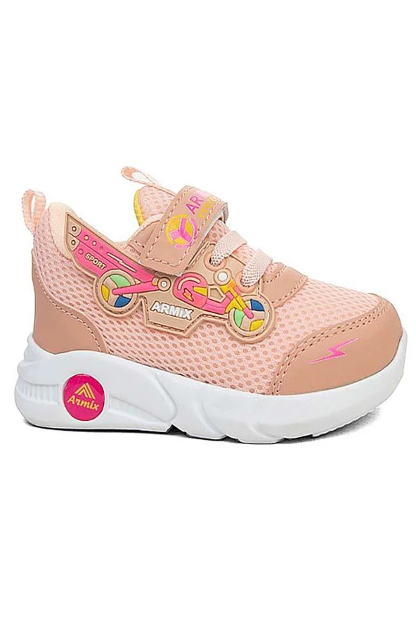 Mergenshoes Amx Pudra Beyaz Günlük Kız Bebe Spor Ayakkabı