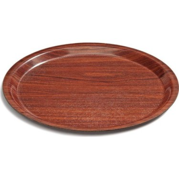 Kahveci Tepsisi Melamin kahverengi Kahveci tepsisi 37 cm ebatlı yuvarlak - 2