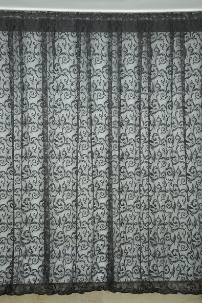 SULTAN 2 MODEL ANTRASİT RENK TEK KANAT Hazır dikilmiş Pileli Fon Perde 300*260 cm ürün görseli