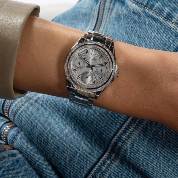 GUESS GUGW0685L1 ÇELİK TAŞLI KADIN KOL SAATİ - 6