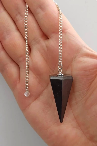 Doğal Şungit Taşı Pandül Sarkaç Shungite 218-6 - 2