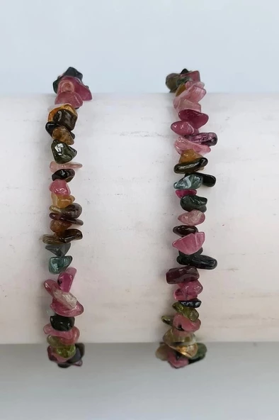 Renkli Turmalin Bileklik Kırıktaş 407-2 - 2