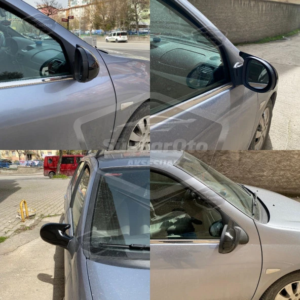 Renault Symbol 2008-2012 Thalia Uyumlu Batman Yarasa Ayna Kapağı Piano Black ABS Plastik - Resim 4