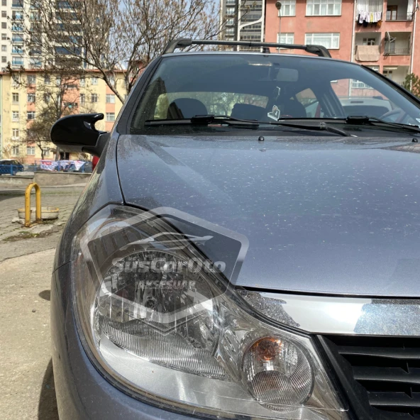 Renault Symbol 2008-2012 Thalia Uyumlu Batman Yarasa Ayna Kapağı Piano Black ABS Plastik - Resim 7