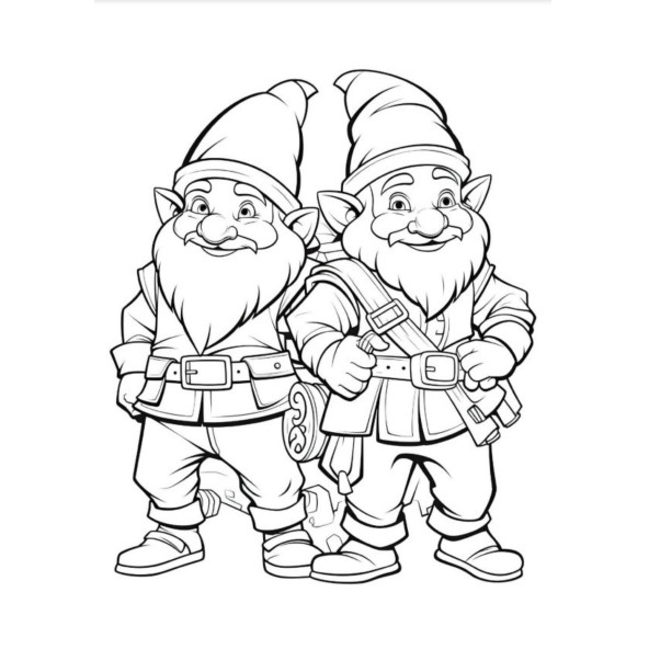 Pamuk Prenses ve Yedi Cüceler BOYAMA Kitabı 50 TAM Sayfa Boyama - 3