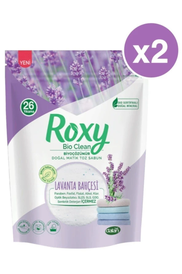 Dalan Roxy Matik Lavanta Kokulu Sabun Tozu 2 x 800 G