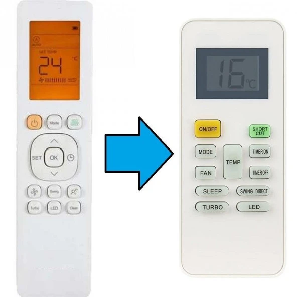 Carrier Klima Kumandası-Resimde Sağdaki Gönderilir ürün görseli