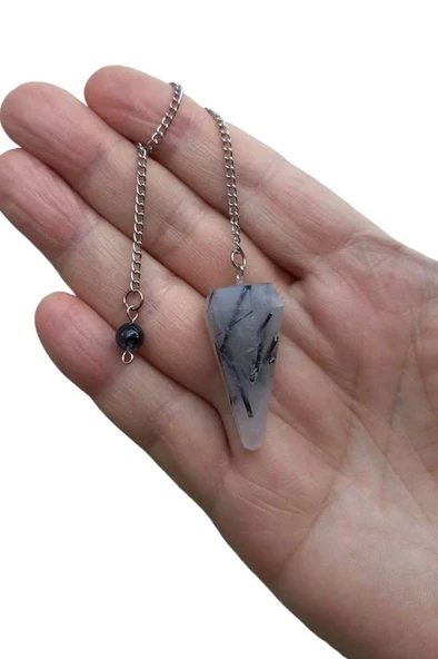 Siyah Turmalinli Kuvars Pandül - Sarkaç 408-2