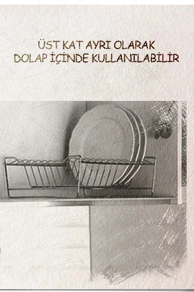 TEKNOTEL İKİ KATLI MODÜLER TABAKLIK BULAŞIKLIK MAT SİYAH KB010 - 10