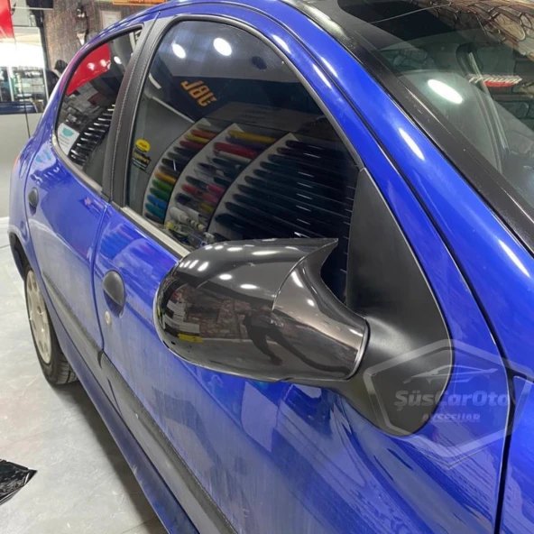 Citroen C2 2004-2008 Uyumlu Batman Yarasa Ayna Kapağı Piano Black ABS Plastik - 2