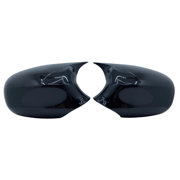 Renault Clio 3 FL 2009-2012 Makyajlı Kasa Uyumlu Batman Yarasa Ayna Kapağı Piano Black ABS Plastik - Resim 2