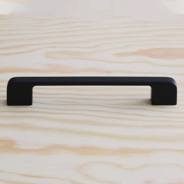 Mobilya Kulp Mutfak Dolabı Çekmece Dolap Kulpları Kapak Kulpu Kulbu Siyah 128 mm Metal - 2
