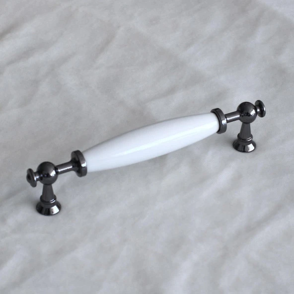 Porselen Füme Beyaz 128 mm Kulp Mobilya Çekmece Mutfak Kulplar Kulbu Dolabı Dolap Kapak Kulpu - Resim 6