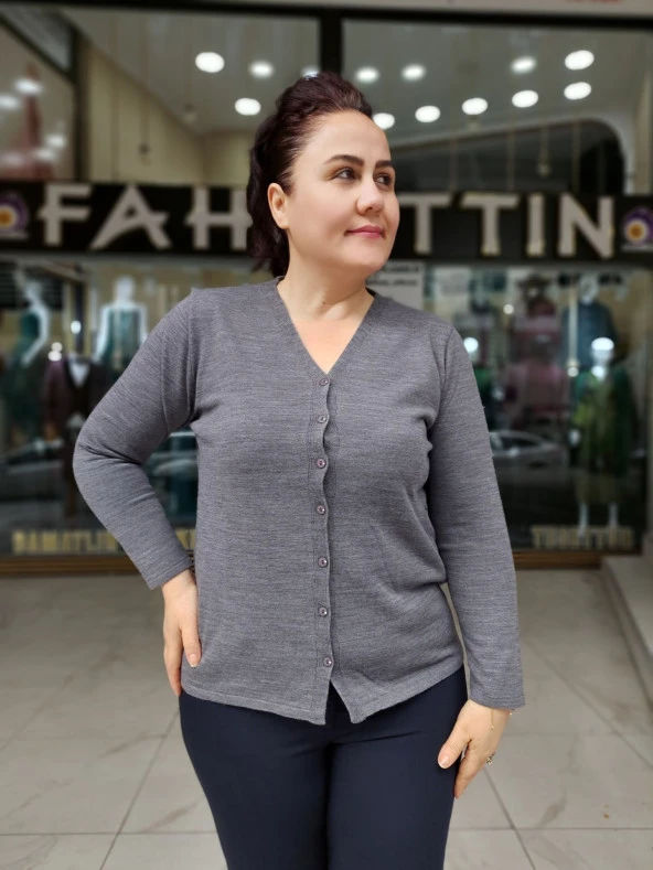 6335 Düğmeli Hırka - 2