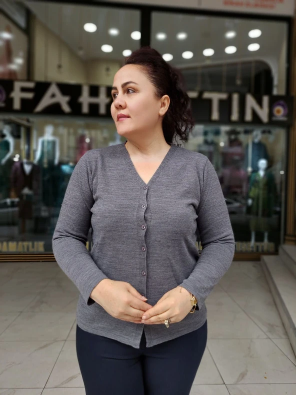 6335 Düğmeli Hırka - 3