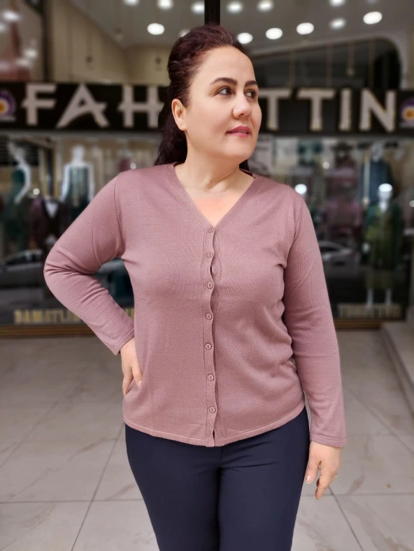 6335 Düğmeli Hırka - 5