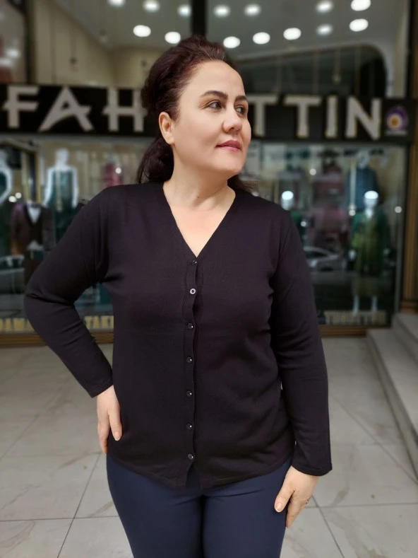 6335 Düğmeli Hırka - 8