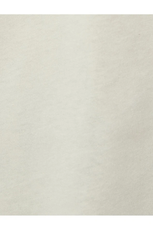 Kolej Tişört Rahat Kalıp Kısa Kollu Bisiklet Yaka Pamuklu - Resim 6