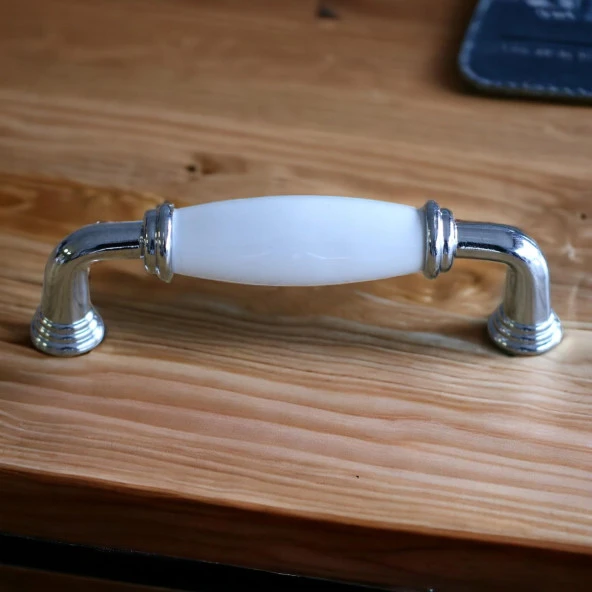 Porselen Beyaz 96 mm Kulplar Mobilya Mutfak Dolabı Çekmece Dolap Kapak Kulpu Kulbu 9.6 cm - Resim 5