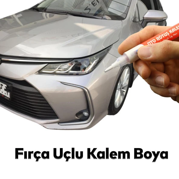 Oto Rötuş Kalemi 5 ML Araç Kaporta Tampon Çizik Giderici Fırça Yenileme Metalik Gümüş Renk Boya - Resim 3