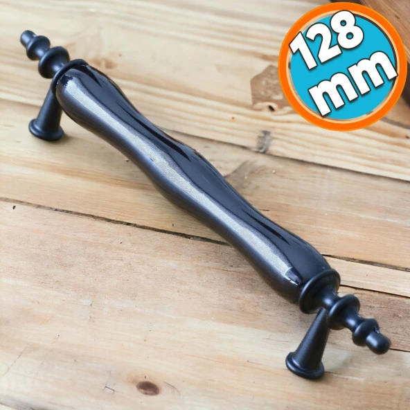 Porselen Siyah 128 mm Kulplar Mobilya Mutfak Dolabı Çekmece Dolap Kapak Kulpu Kulbu