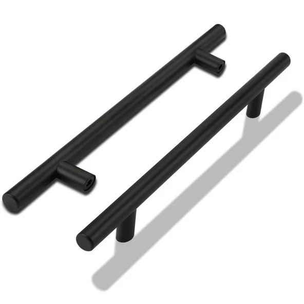 Mobilya Mutfak Çekmece Dolap Kapak Kulpu Kulbu 192 mm Mat Siyah Metal Kulp - Resim 6