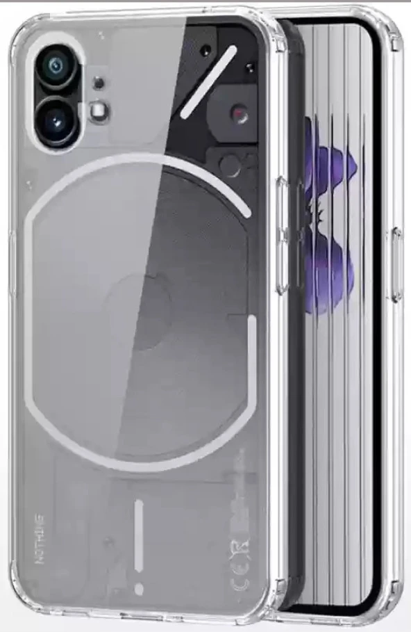 Nothing Phone 1 Kılıf Darbelere Dayanıklı Sert Silikon Şeffaf