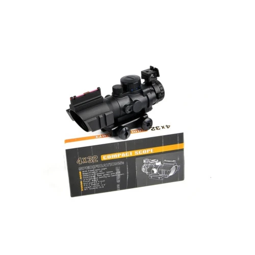 Spike 4x32 Arpacıklı 3 Renk Işıklı Taktikal Dürbün - Resim 2