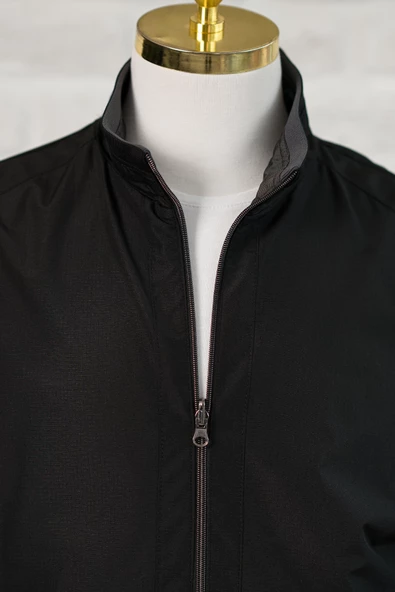 Advante Yandan Cepli Beli Lastikli Dik Yaka Regular Fit Çift Taraflı Baharlık Mont - 9