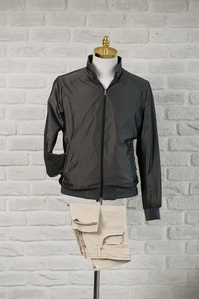 Advante Yandan Cepli Beli Lastikli Dik Yaka Regular Fit Çift Taraflı Baharlık Mont - 5