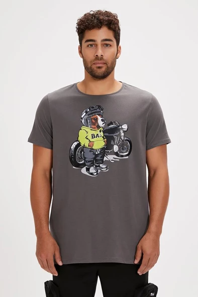 Bad Bear FAVE T-SHIRT ASPHALT Erkek Tişört K.Gri S-XXL