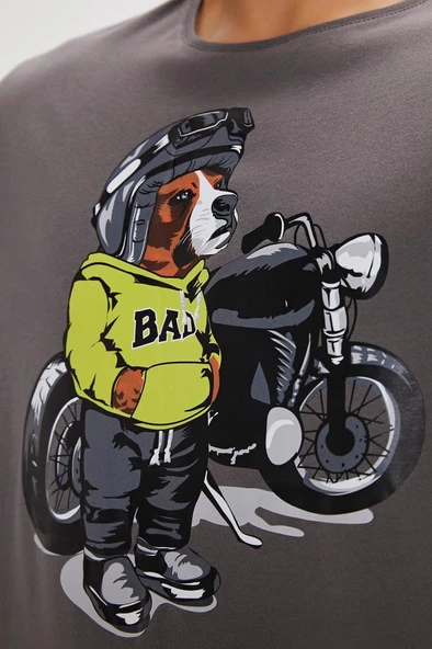 Bad Bear FAVE T-SHIRT ASPHALT Erkek Tişört K.Gri S-XXL - 5