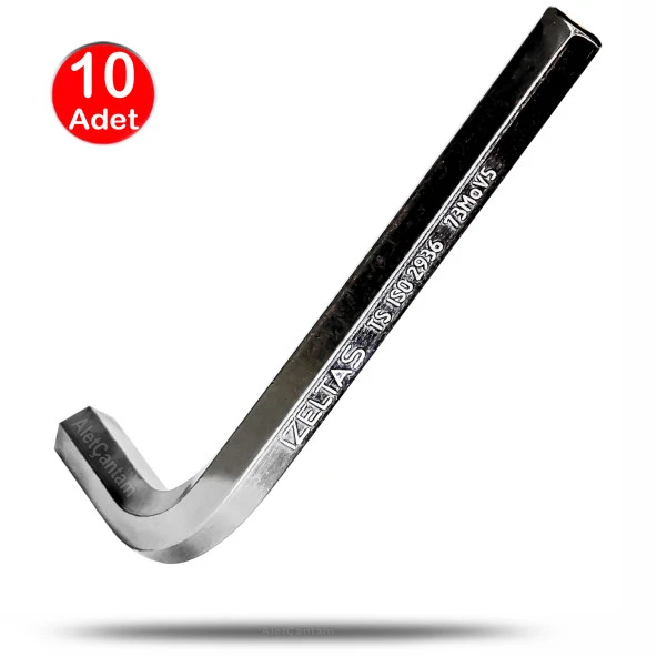 İzeltaş Alyan Anahtar Altı Köşe Allen 6 mm - 10 Adet