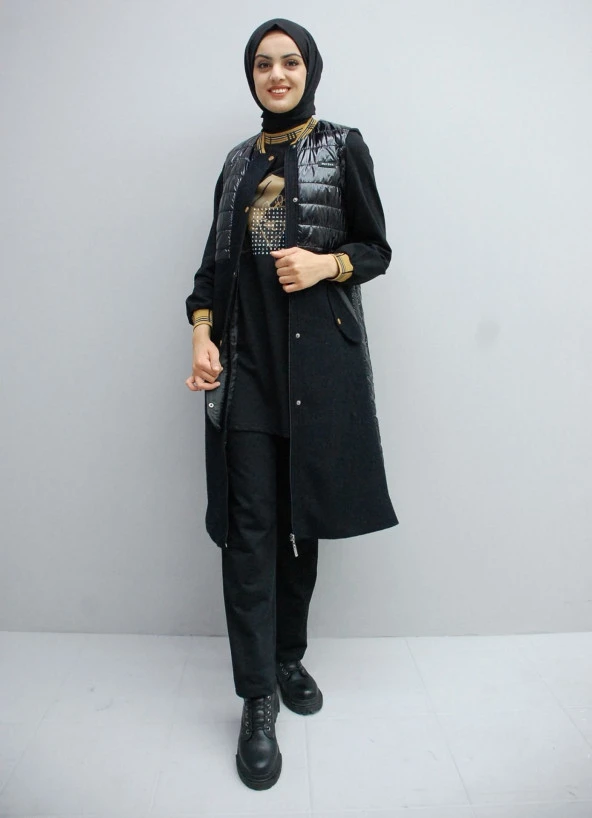 3019 Yelekli Kapitone Üçlü Takım - 3