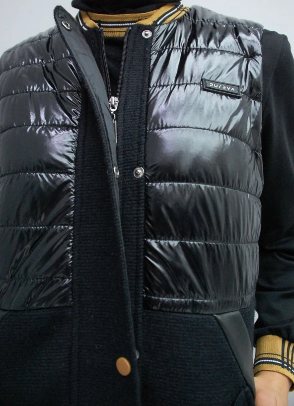 3019 Yelekli Kapitone Üçlü Takım - 5