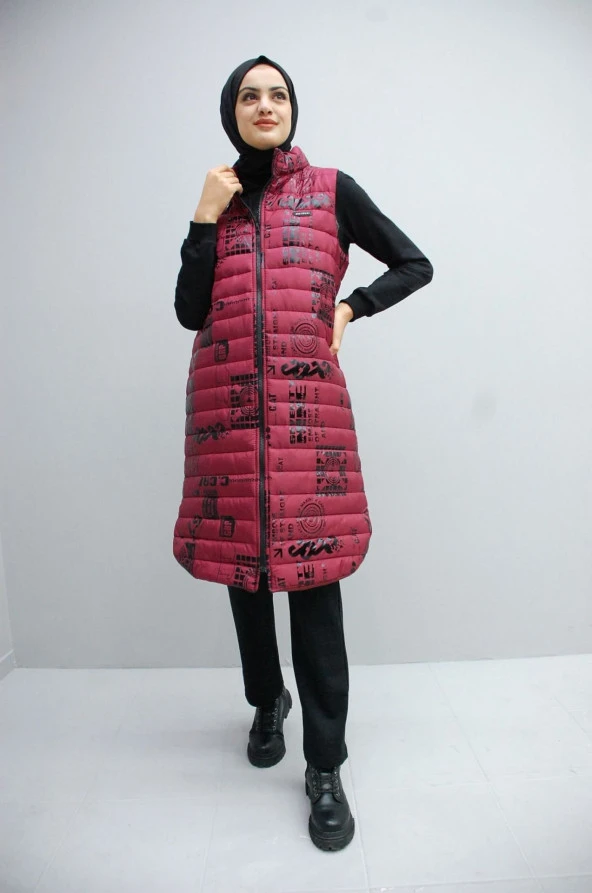 3023 Baskılı Kapitone Üçlü Takım - 3