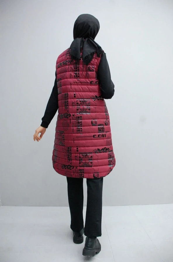 3023 Baskılı Kapitone Üçlü Takım - 4