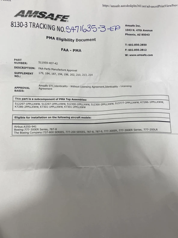 Amsafe Emniyet Kemeri Elektronik Modül 511959-407-42 - Resim 7