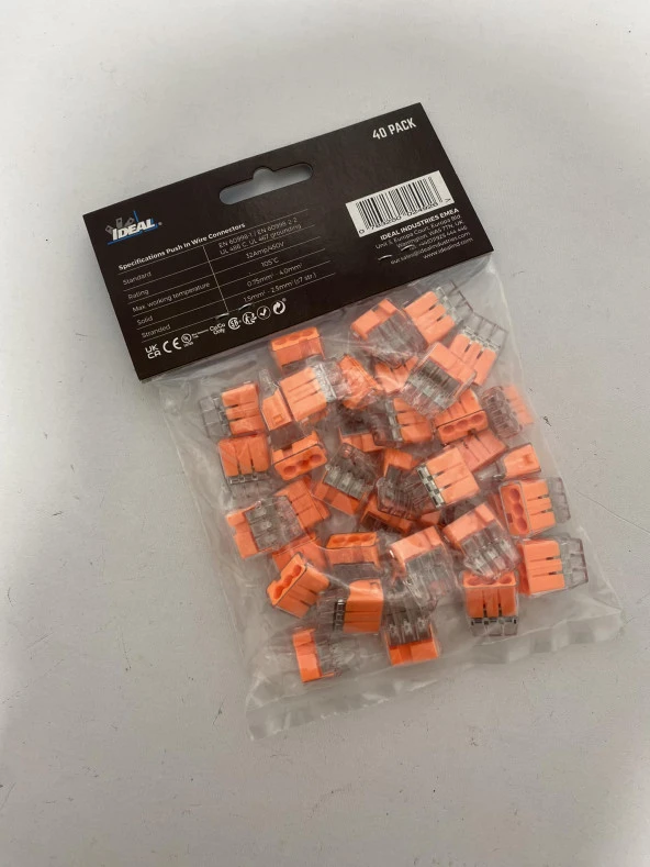 Ideal 3 Port Tel Konnektörü 32 Amp / 450V (40lı Paket) - Resim 4