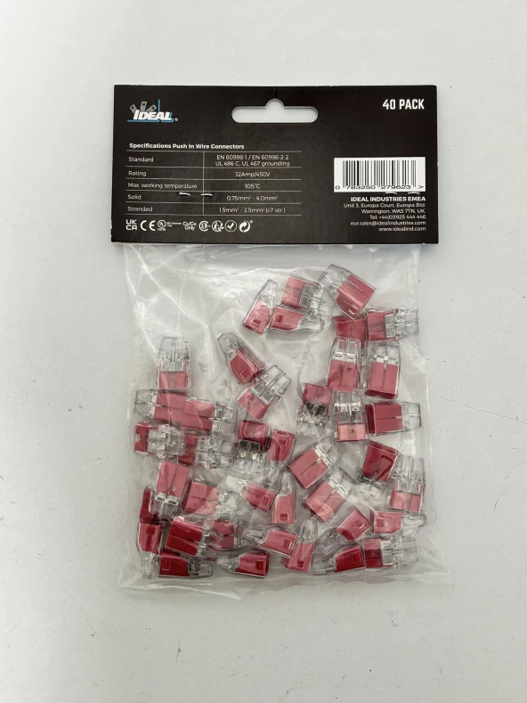 Ideal 2 Port Tel Konnektörü 32 Amp / 450V (40lı Paket) - Resim 3