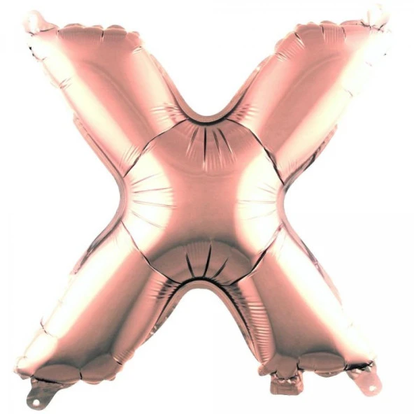 X Harf Rose Gold Folyo Balon 40 inc 100 cm ürün görseli 1