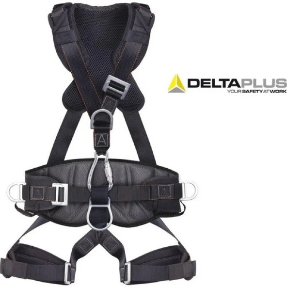 Delta Plus Puma HAR25 Bel Destekli Paraşüt Tipi Emniyet Kemeri SİYAH