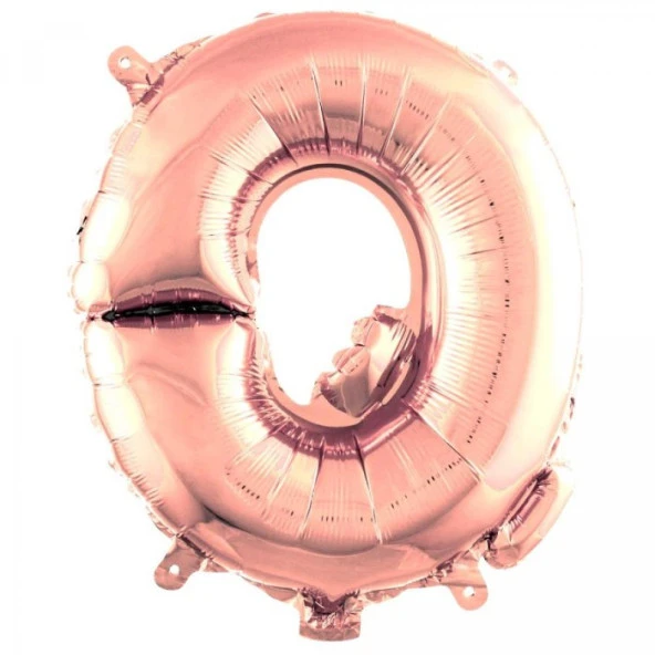 Q Harf Rose Gold Folyo Balon 40 inc 100 cm