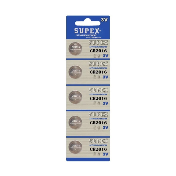 Supex Pil Düğme 2016 3v 5li Paket