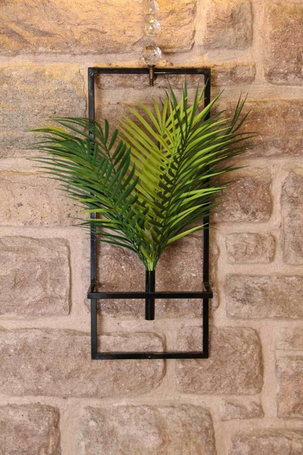 Dekoratif Metal Saksıda Yapay Çiçek Aranjman Duvar Saksısı DDS-M201 - 4